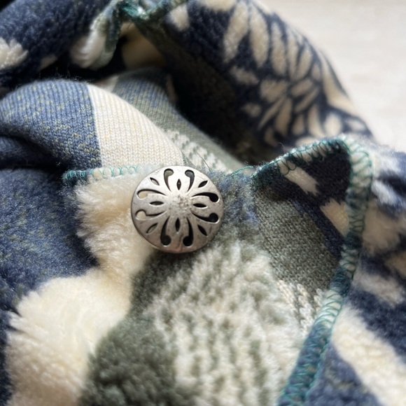 Patterned women’s fleece jacket vintage Monterey Bay Clothing Company size M - Picture 7 of 7